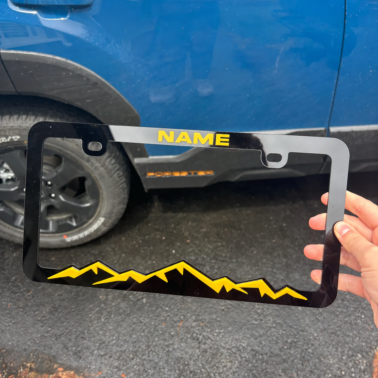 Mountain License Plate Frame Cover (single plate)