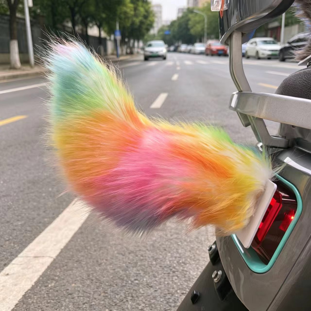 Remote-Control Fluffy Wagging Tail Car Accessory