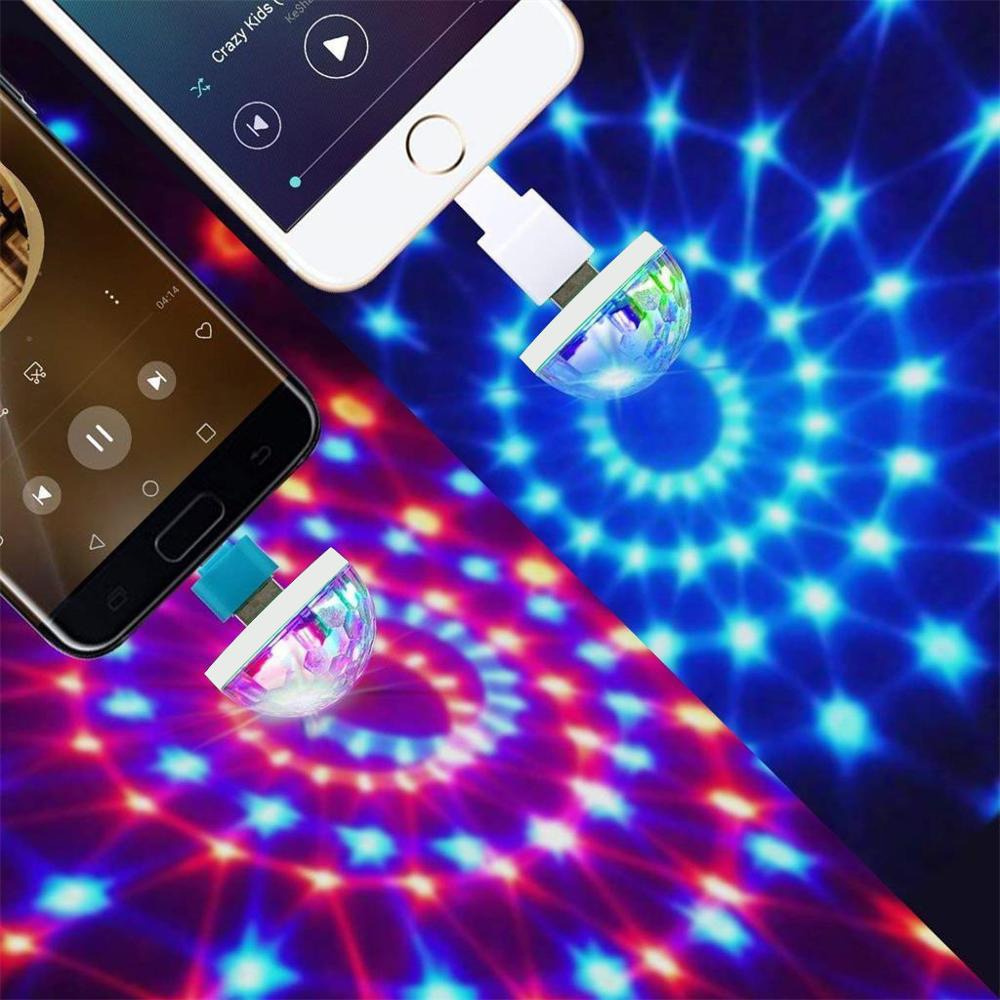 Plug & Play RGB Mini USB Disco Light for Phones – LED Party & Atmosphere Light