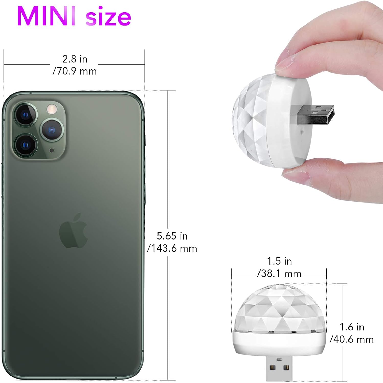 Plug & Play RGB Mini USB Disco Light for Phones – LED Party & Atmosphere Light