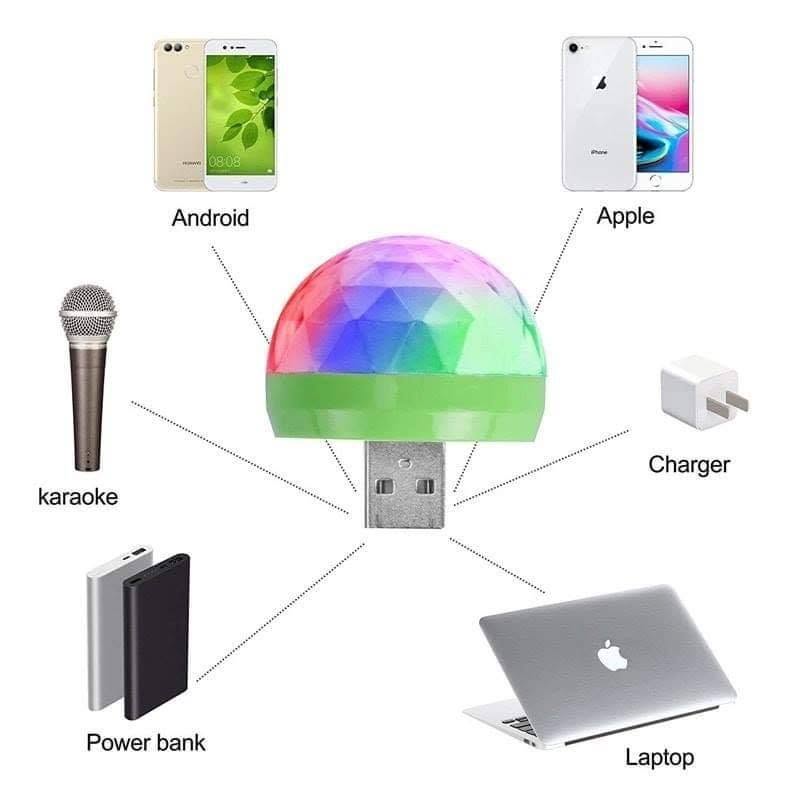 Plug & Play RGB Mini USB Disco Light for Phones – LED Party & Atmosphere Light
