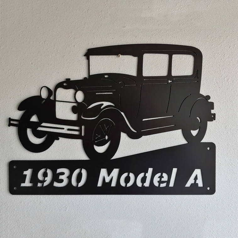 1930, 1931, Ford Model A Tudor-Personalized Metal Wall Art