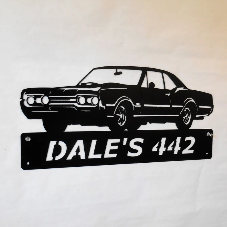 1967 Oldsmobile 442-Personalized Metal Wall Art