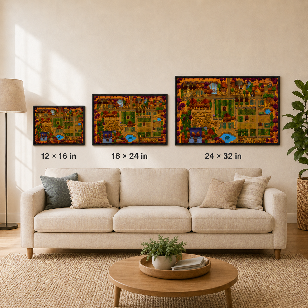Stardew Valley Seasonal Printed Wall Decor - A Gift Every Stardew Valley Fan Will Love