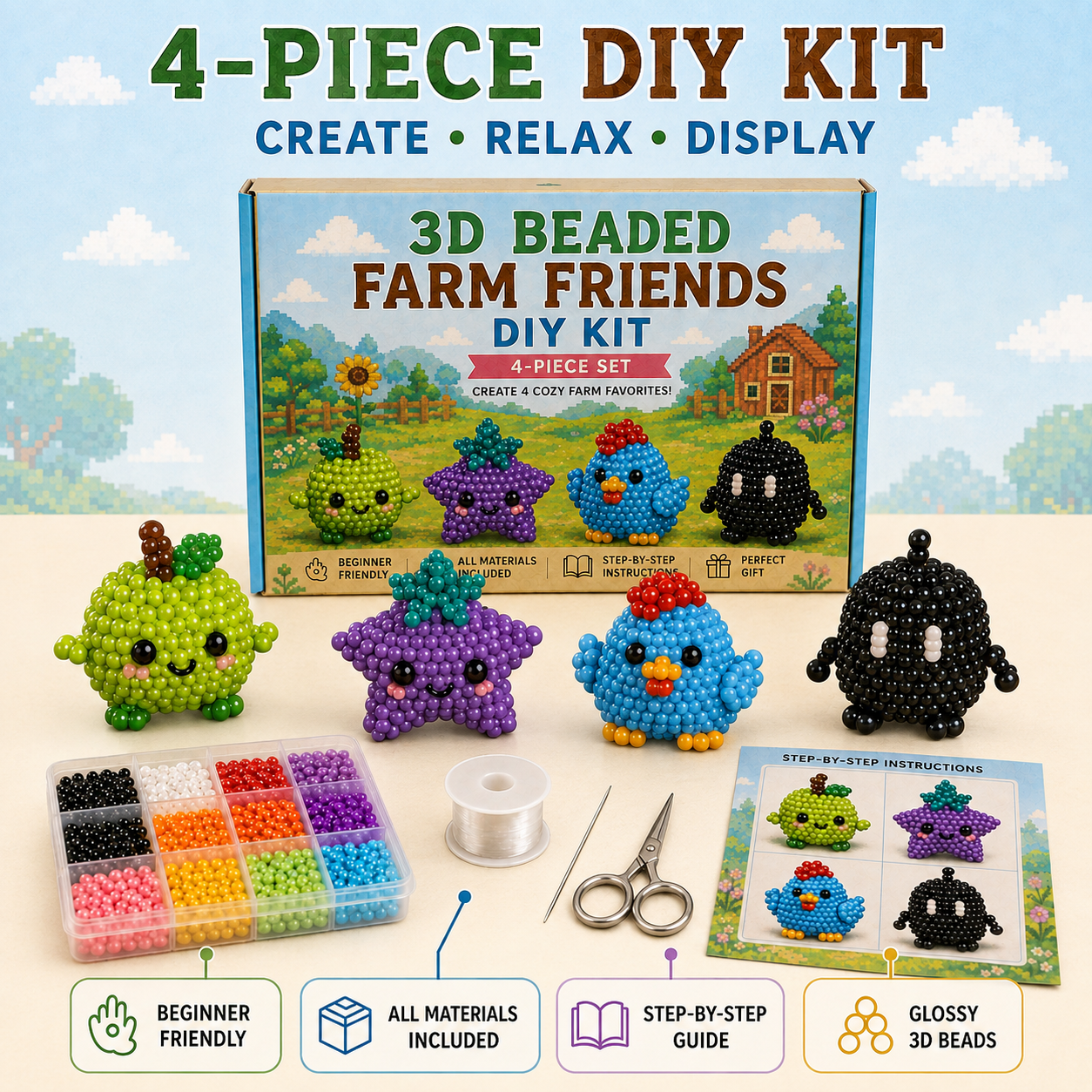 3D Stardew Valley Inspired Beading DIY Kit - A Gift for Stardew Valley Fans