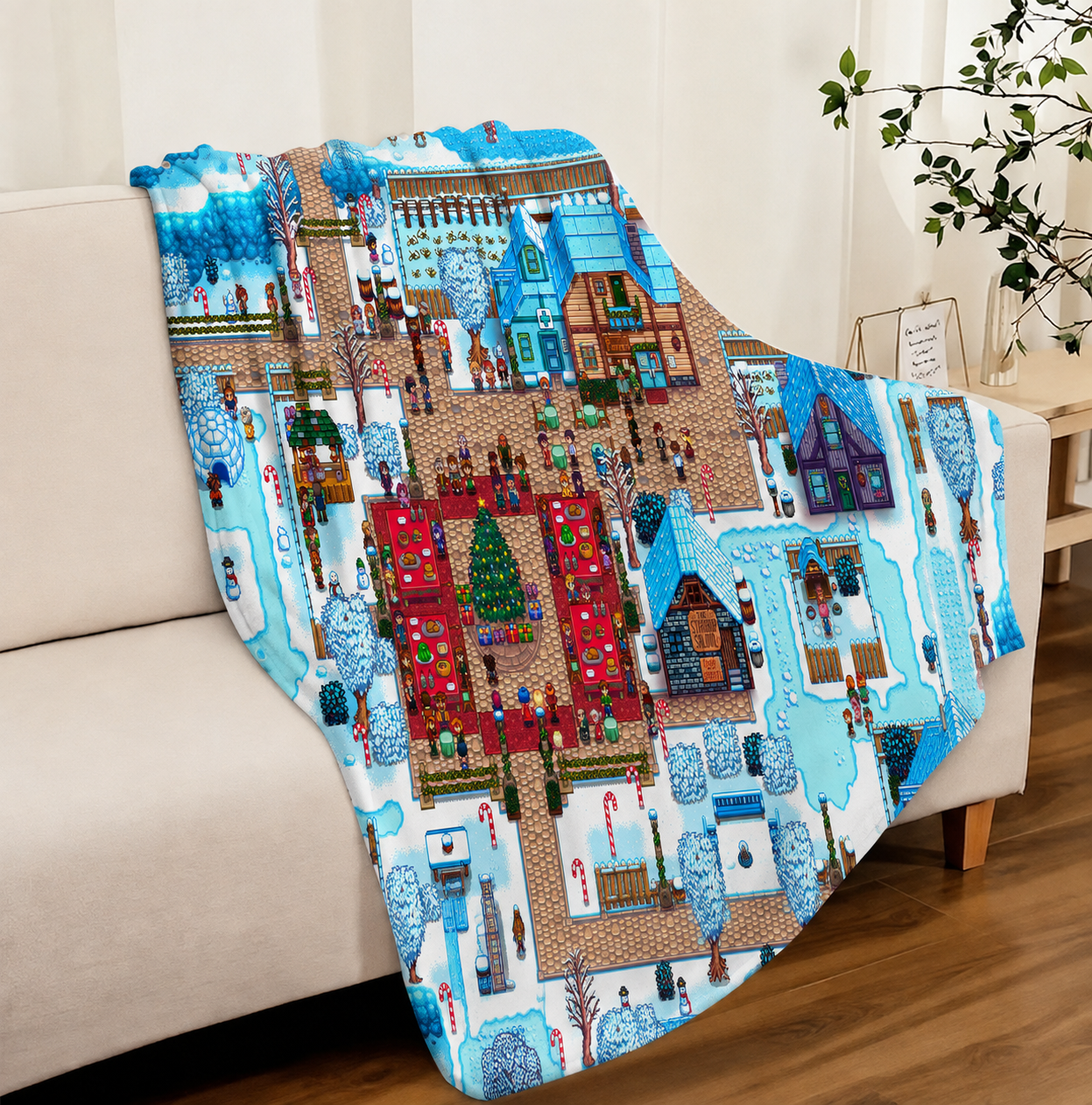 Stardew Valley Four Seasons Blanket -A gift every Stardew Valley fan will love 🌾