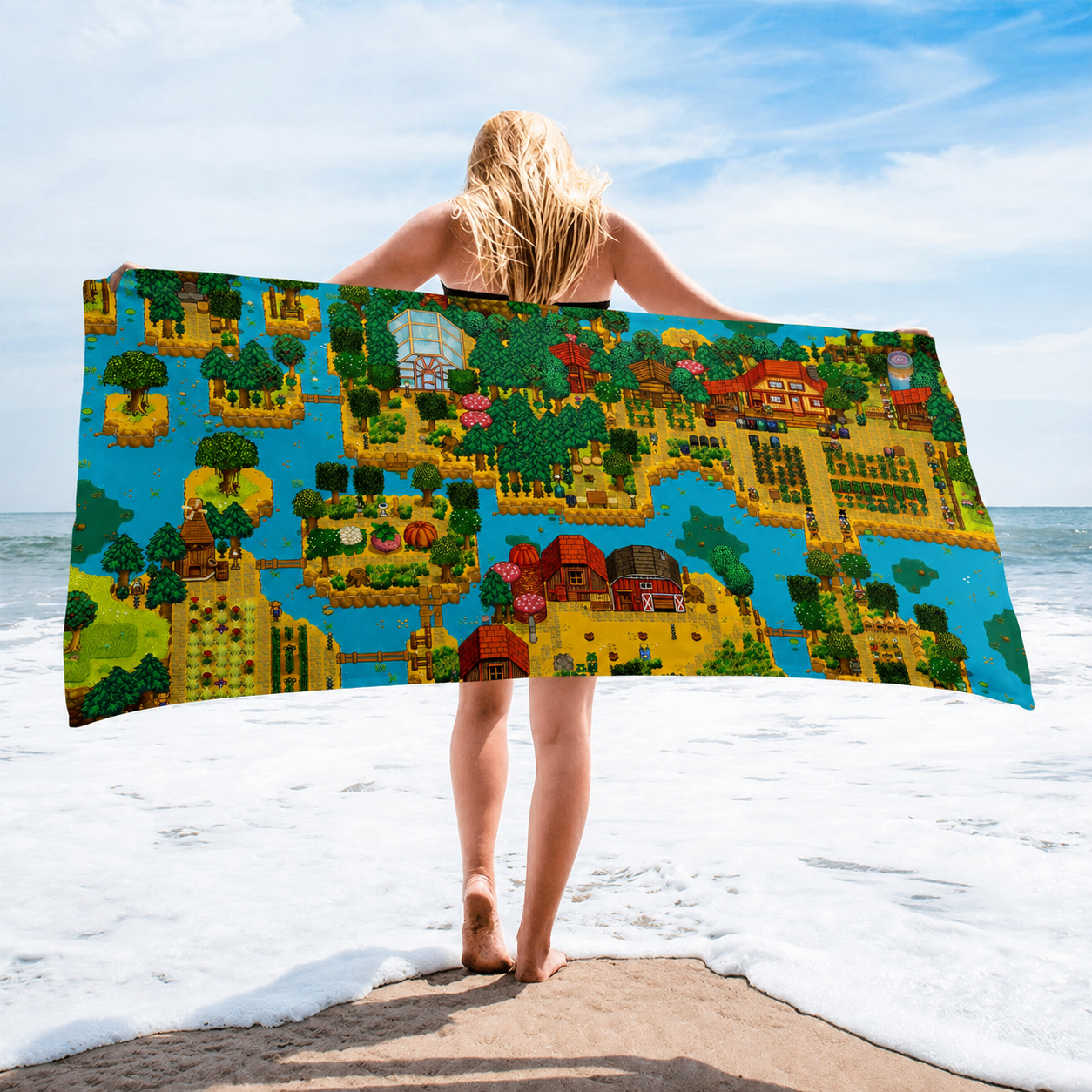 Stardew Valley All-Season Beach Towel – A beach towel every Stardew Valley fan will love 🌾