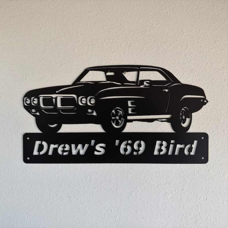 1969 Pontiac Firebird-Personalized Metal Wall Art