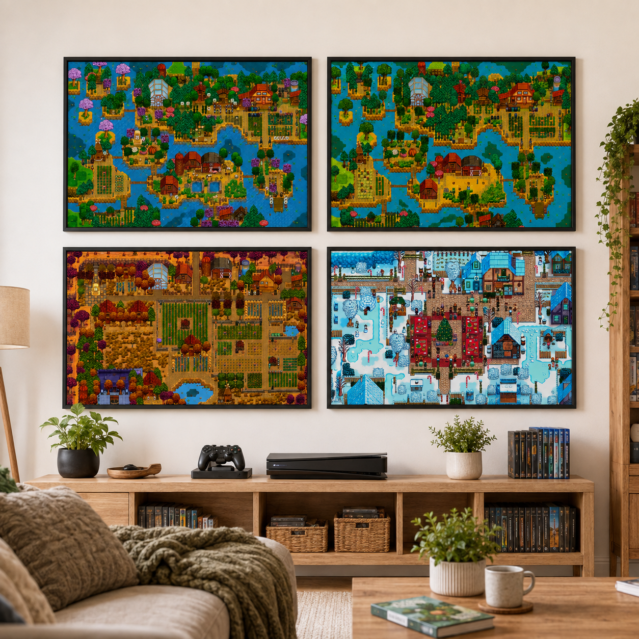 Stardew Valley Seasonal Printed Wall Decor - A Gift Every Stardew Valley Fan Will Love