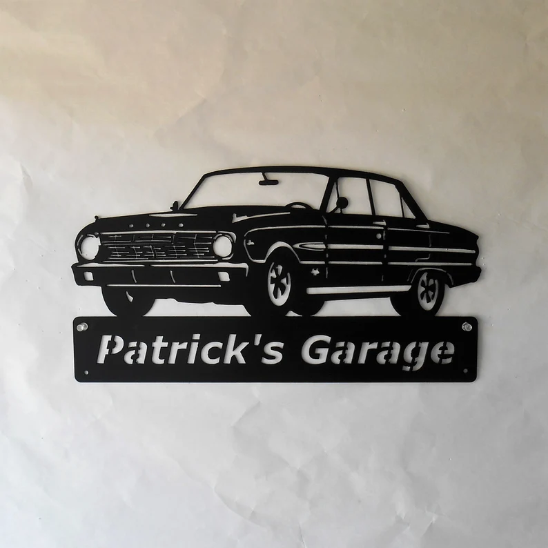 1963 Ford Falcon 2/4 Door-Personalized Metal Wall Art