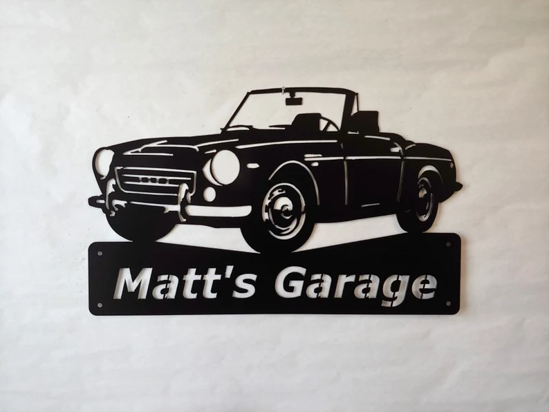 1967-70 Datsun Sports Convertible Fairlady 2000 Roadster-Personalized Metal Wall Art
