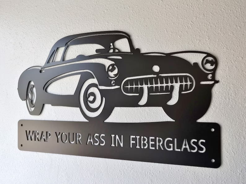 1955, 1956, 1957 Corvette-Personalized Metal Wall Art