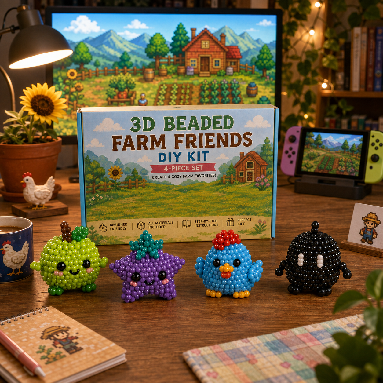 3D Stardew Valley Inspired Beading DIY Kit - A Gift for Stardew Valley Fans