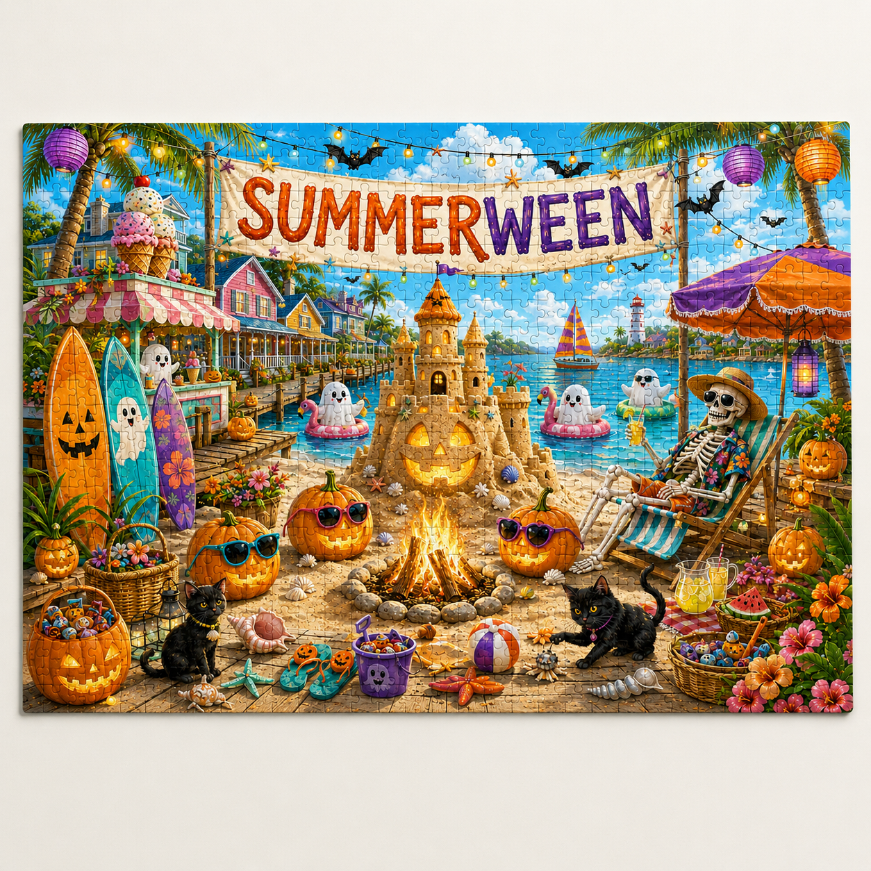 Summerween Beach Party Jigsaw Puzzle
