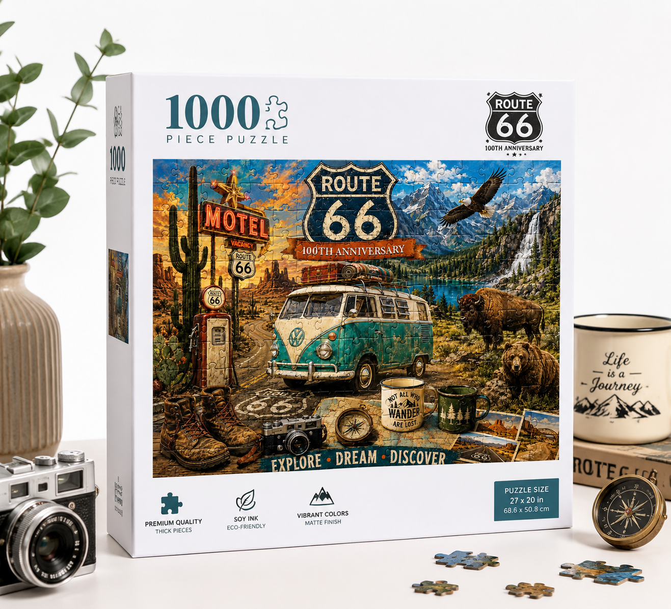 2026 NEW 🏜️Route 66 Collector's Puzzle – 500/1000-Piece Jigsaw Puzzle