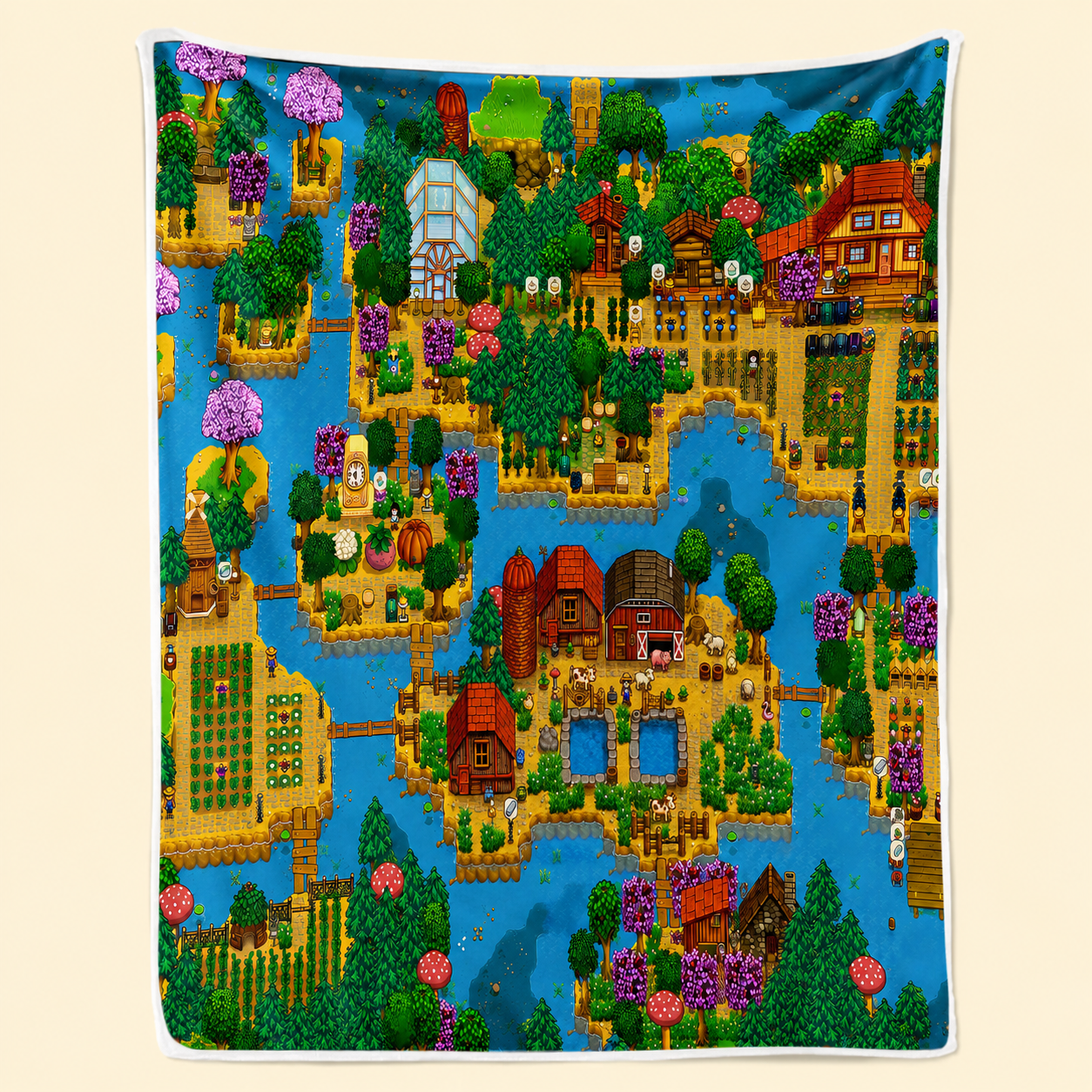 Stardew Valley Four Seasons Blanket -A gift every Stardew Valley fan will love 🌾