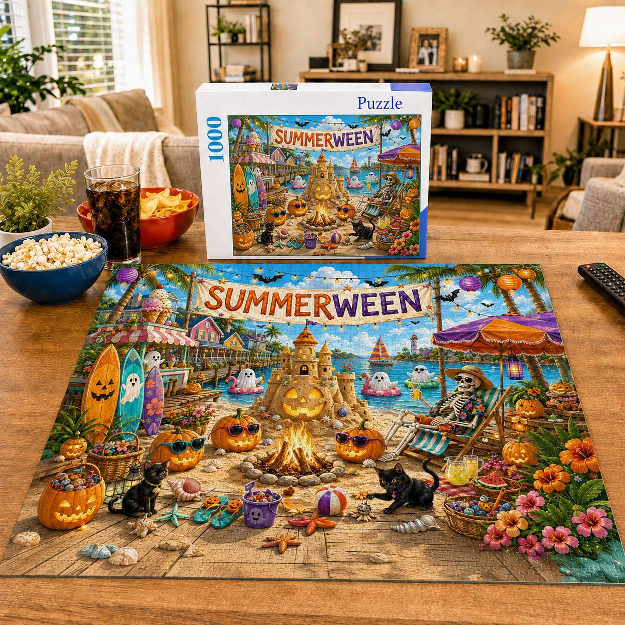 Summerween Beach Party Jigsaw Puzzle