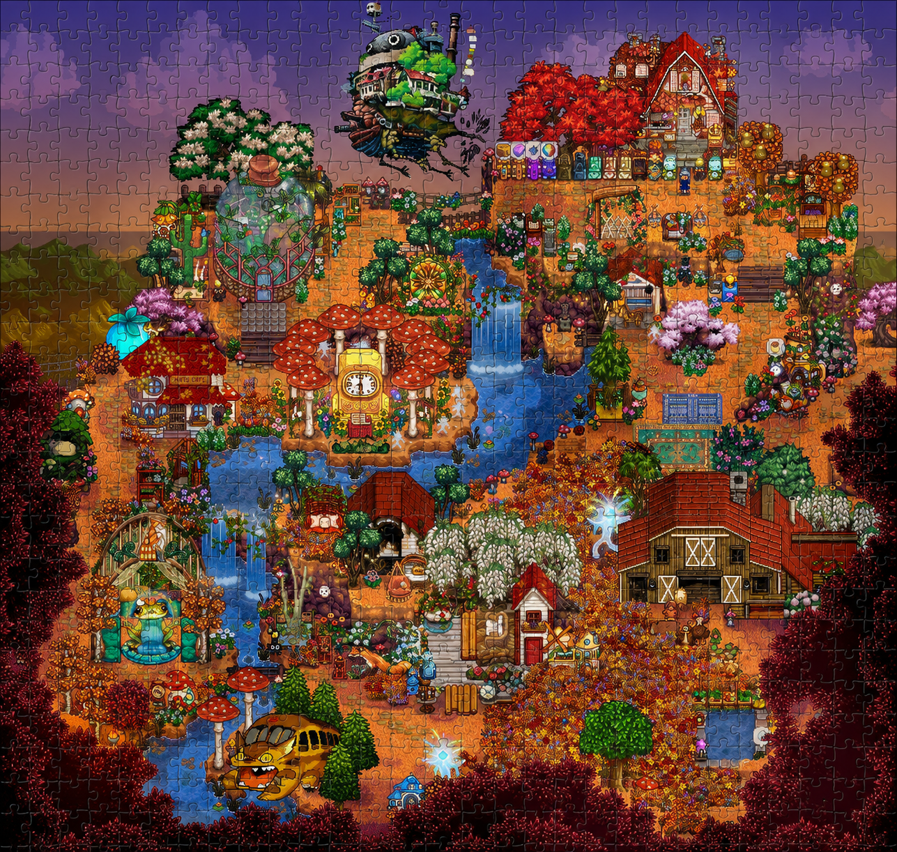 Stardew Valley Sky Farm Seasons Inspiration Puzzle (1000 pieces) — A puzzle game every Stardew Valley fan will love