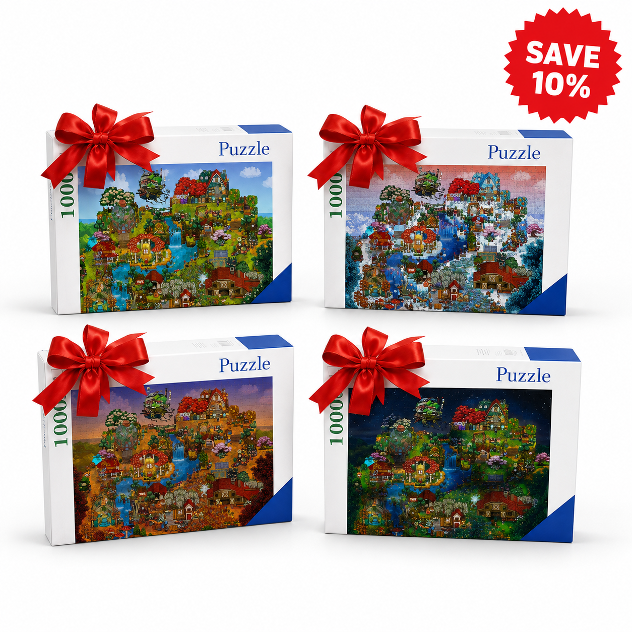 Stardew Valley Sky Farm Seasons Inspiration Puzzle (1000 pieces) — A puzzle game every Stardew Valley fan will love