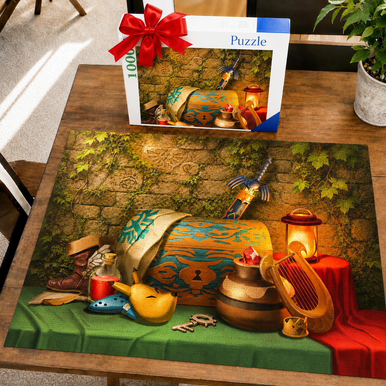 ⚔️Zelda-Inspired day and night Map Puzzle – A Must-Have for Game Fans🍄-1000 pcs