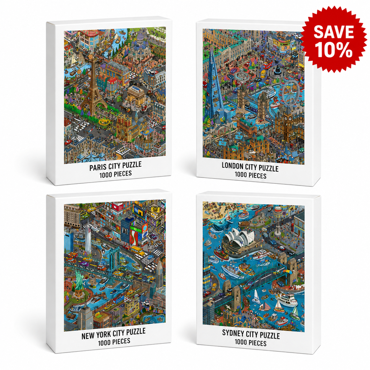  Around the World City Adventure Puzzle-Choose your favorite city