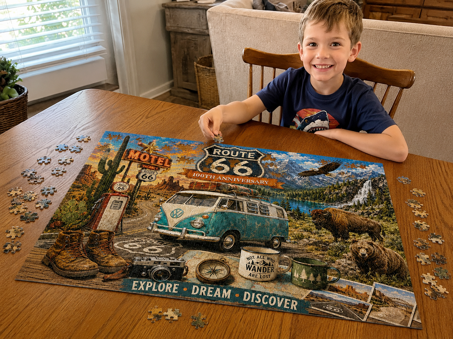 2026 NEW 🏜️Route 66 Collector's Puzzle – 500/1000-Piece Jigsaw Puzzle