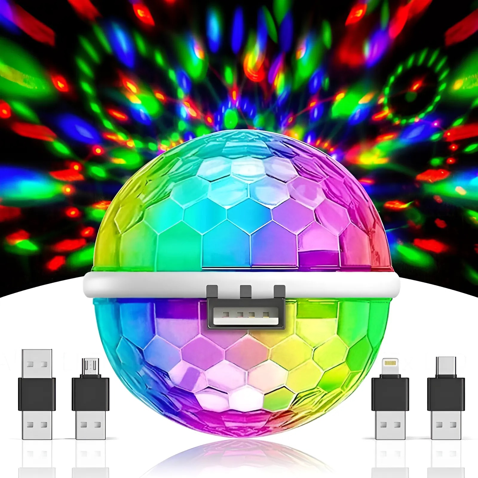 Plug & Play RGB Mini USB Disco Light for Phones – LED Party & Atmosphere Light