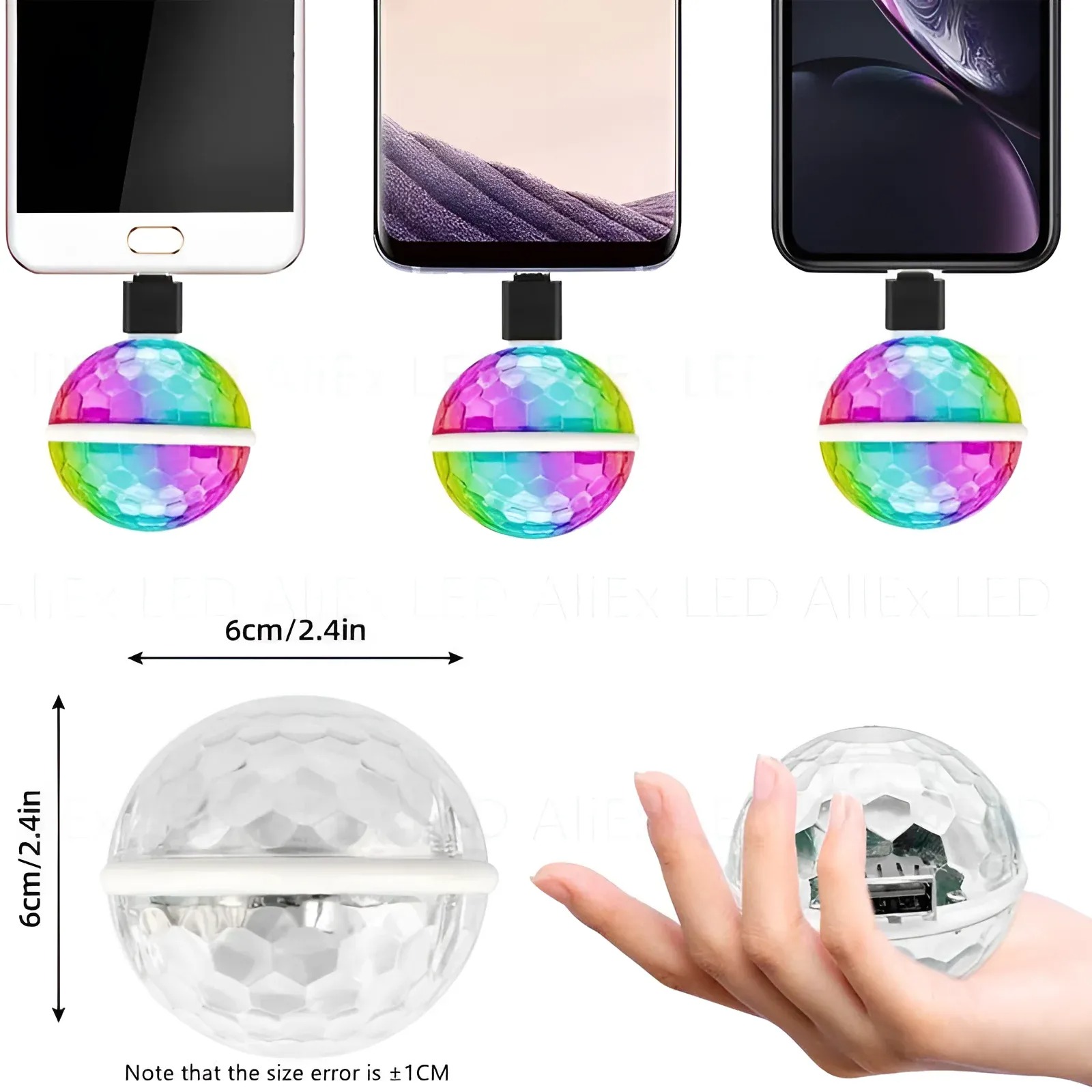 Plug & Play RGB Mini USB Disco Light for Phones – LED Party & Atmosphere Light