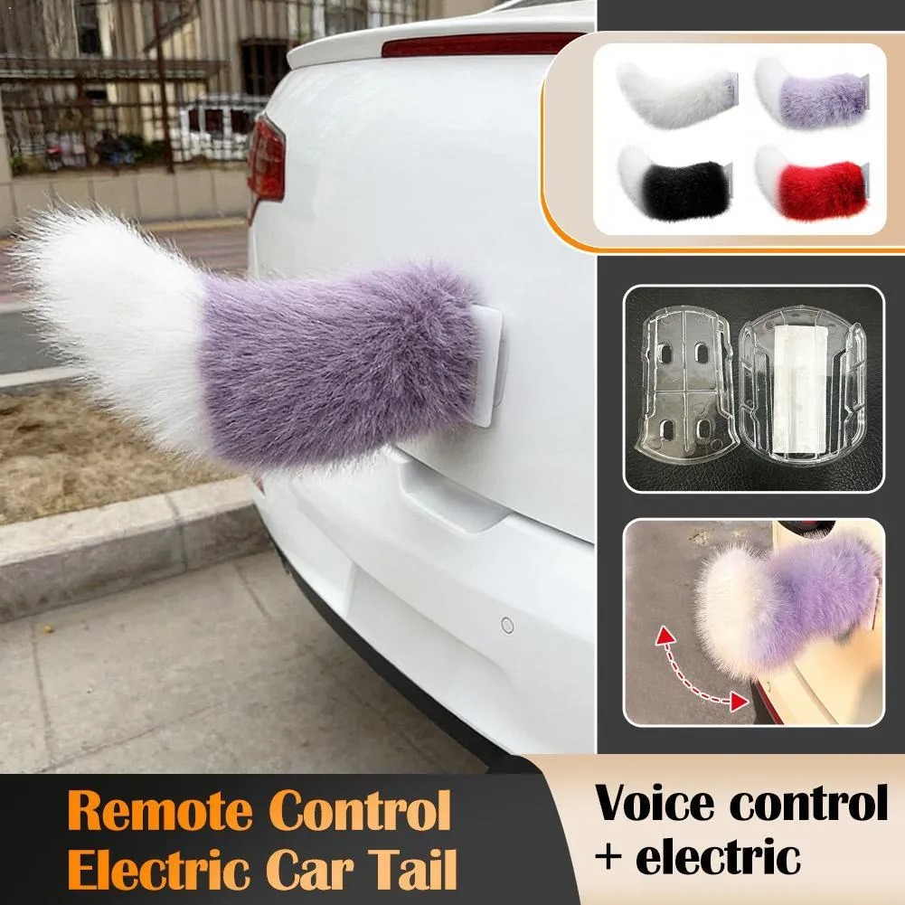 Remote-Control Fluffy Wagging Tail Car Accessory