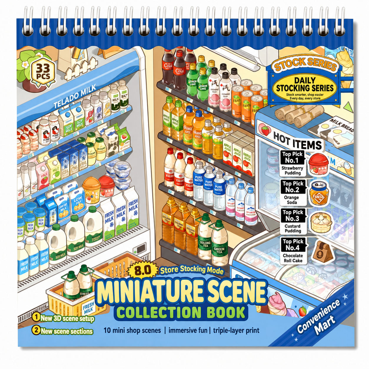 Store Theme 8.0 Series – 3D Miniature Scene Sticker Book