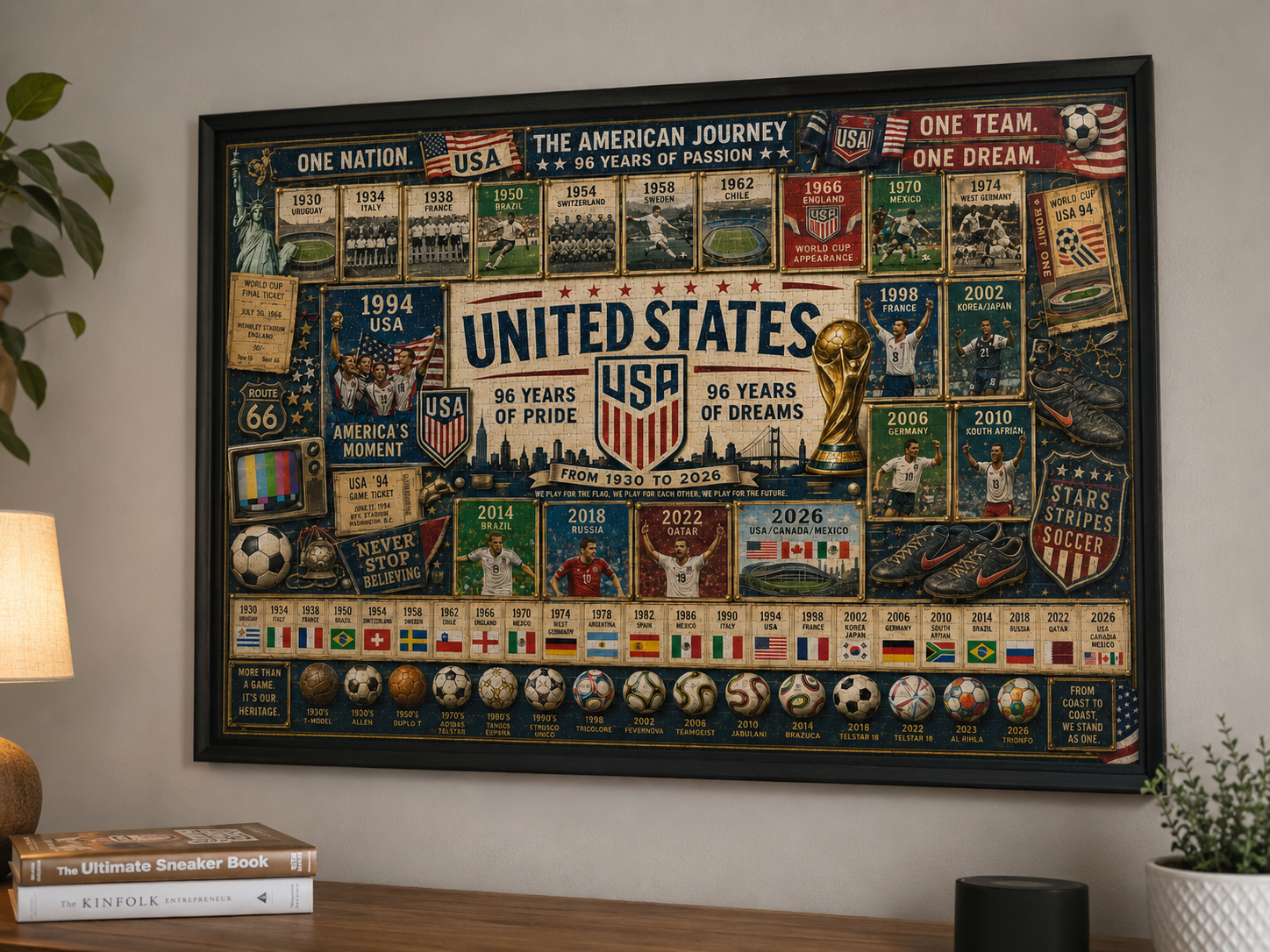 USA 96th World Cup Soccer "Road to Glory" Jigsaw Puzzle – 500/1000 Pieces