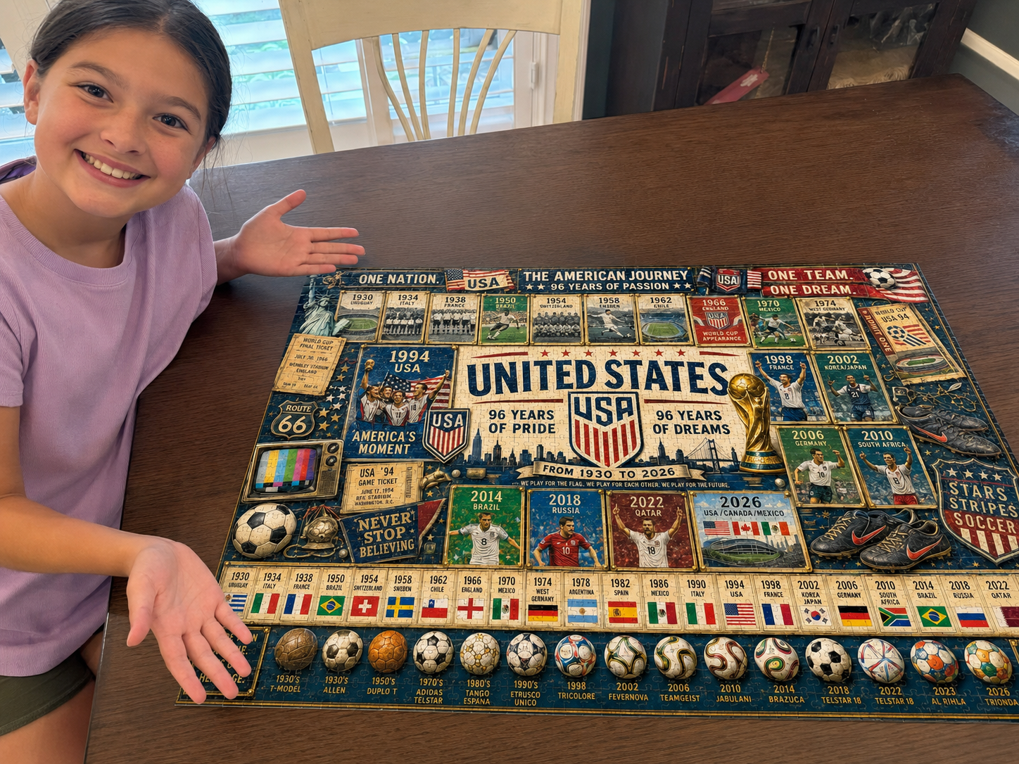 USA 96th World Cup Soccer "Road to Glory" Jigsaw Puzzle – 500/1000 Pieces