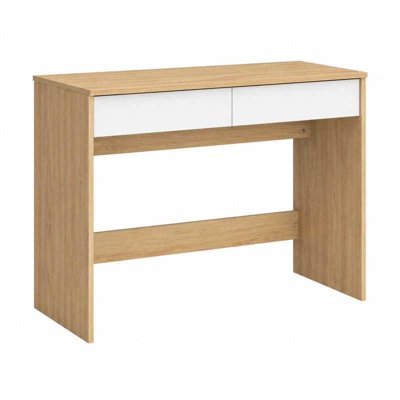 Escritorio moderno de madera roble con cajones integrados 110 cm-orderlumo