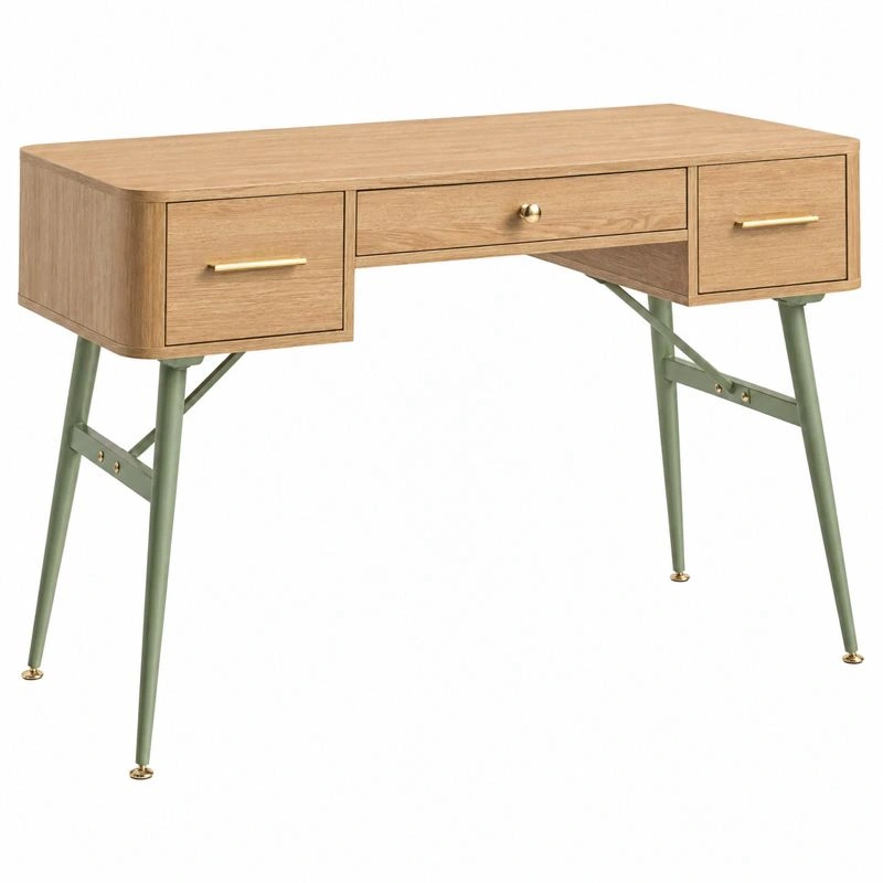 Escritorio moderno con cajones dise?o nórdico madera clara 120x50 cm-orderlumo