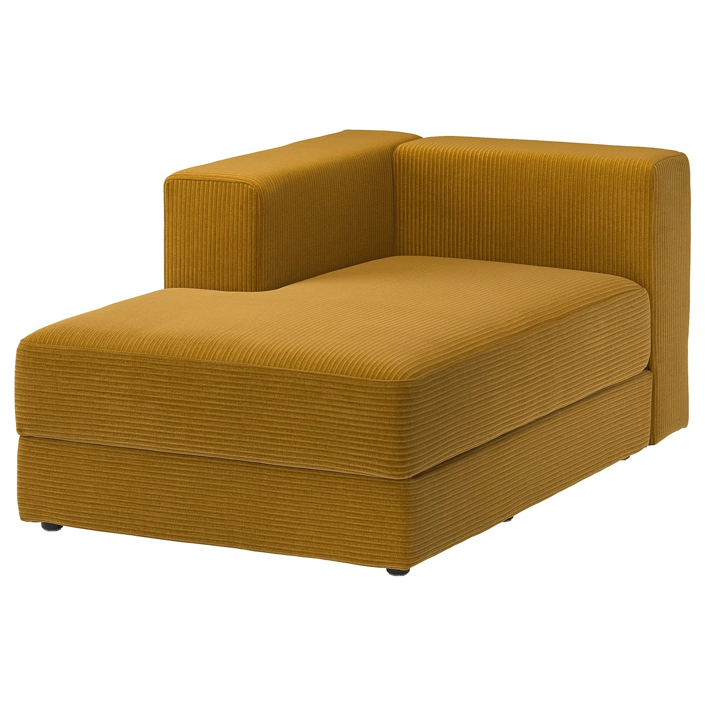 Chaise longue módulo izquierdo con reposabrazos amarillo-marrón-orderlumo