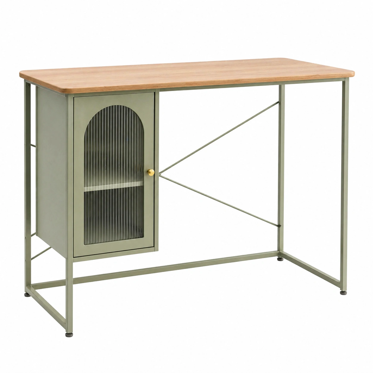 Escritorio moderno verde oliva con almacenamiento integrado 100x50 cm dise?o minimalista-ordervexa