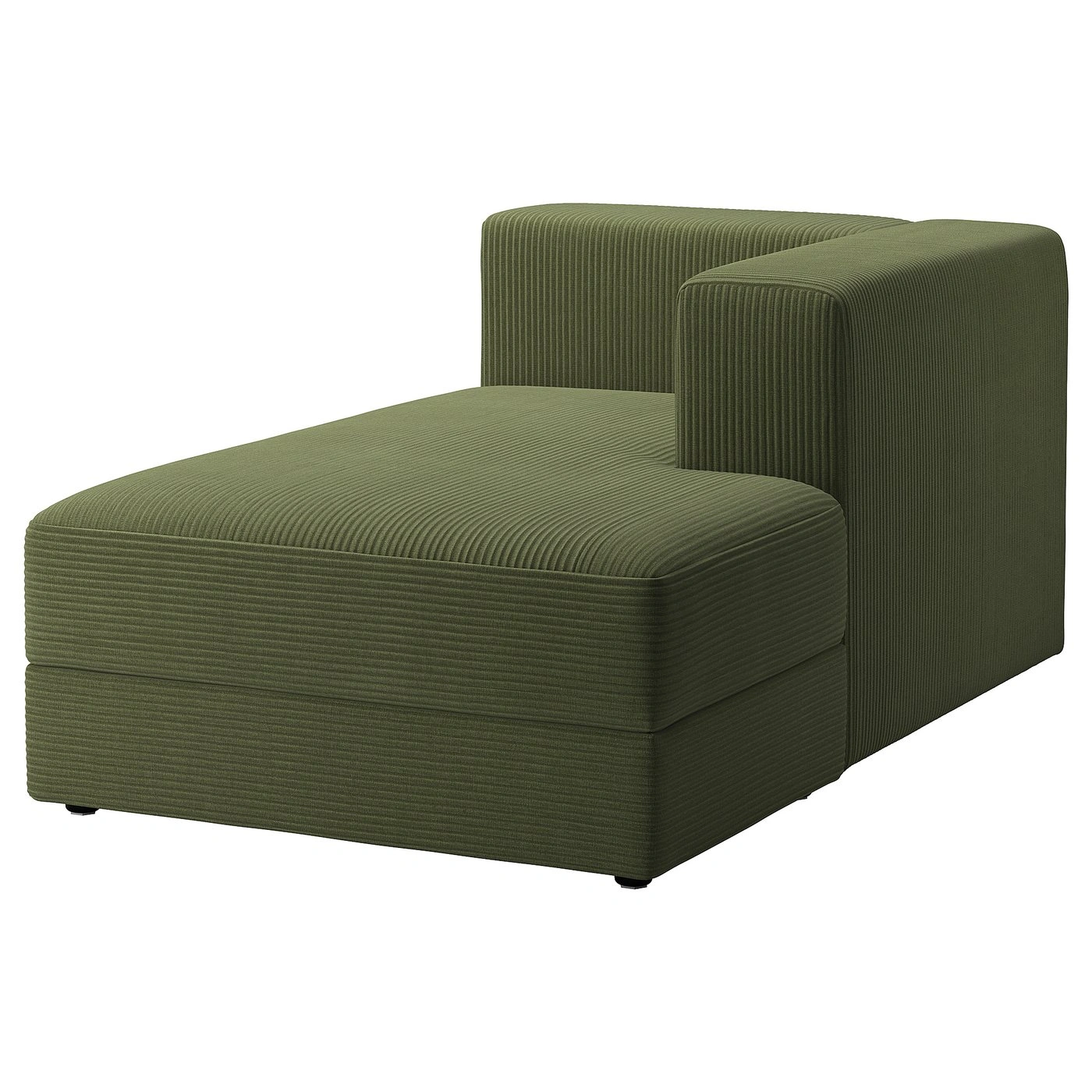 Chaise longue módulo derecho con reposabrazos amarillo-verde oscuro-ordervexa