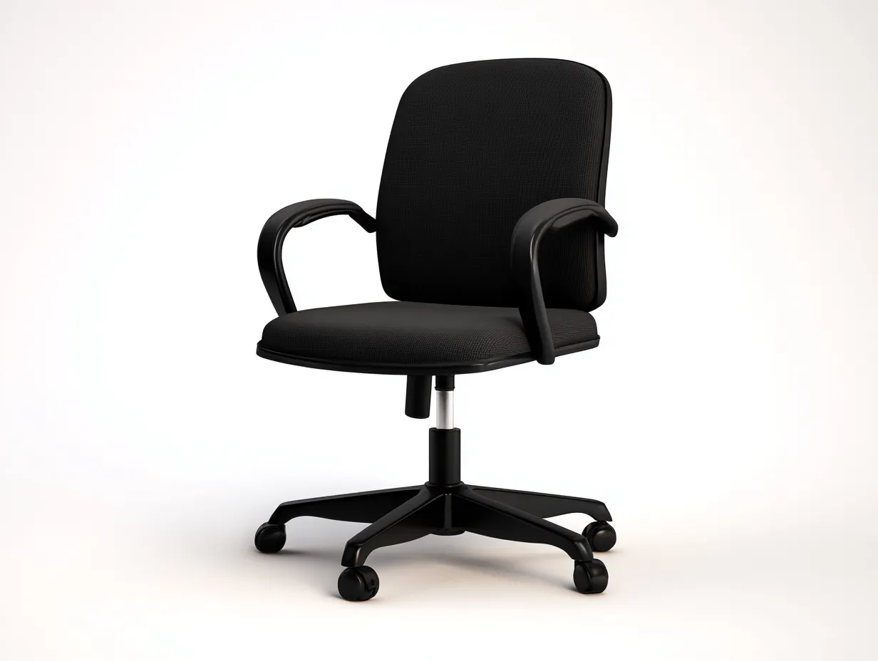 Sillas de oficina 62x60x98 cm - asiento acolchado negro con reposabrazos y ruedas giratorias - ajuste de altura - diseño funcional contemporáneo