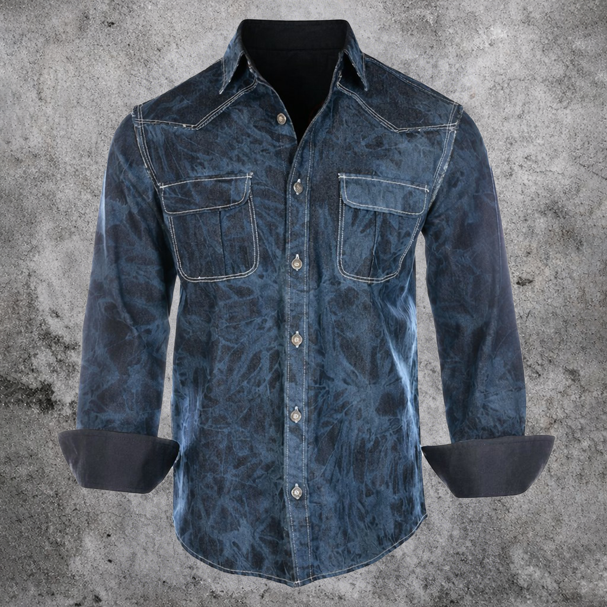 Skull Distressed Shirt - NorseKin detail view 2