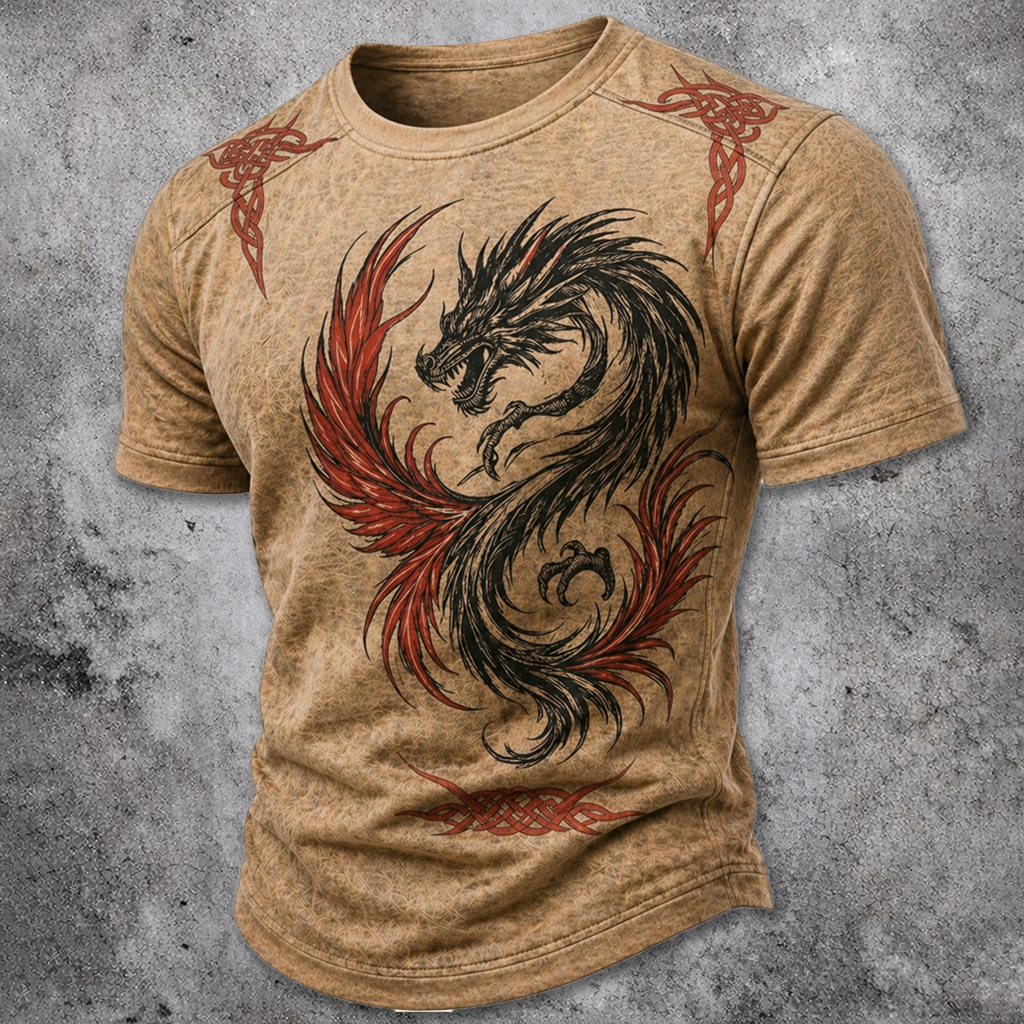 Dragon Mythic Graphic T-Shirt - NorseKin detail view 2
