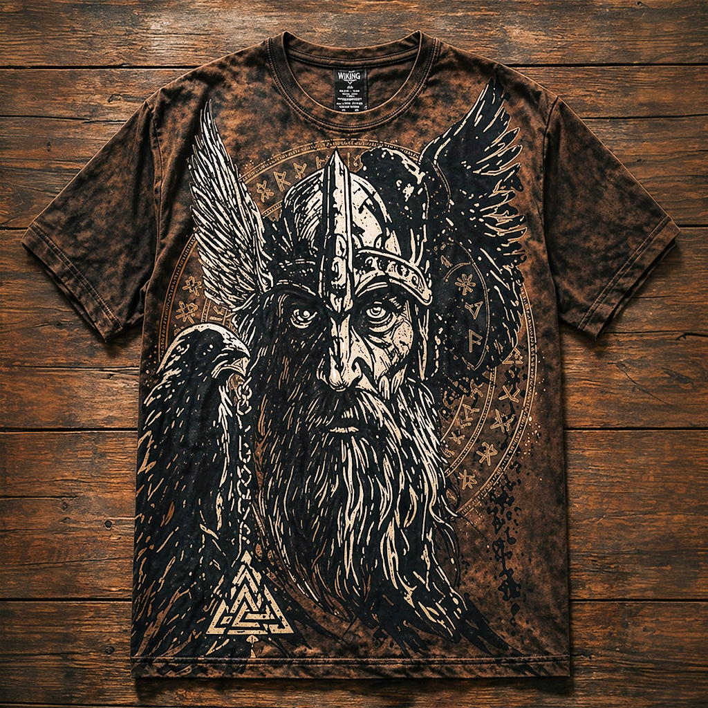 Norse Rune Brown T-Shirt - NorseKin front view