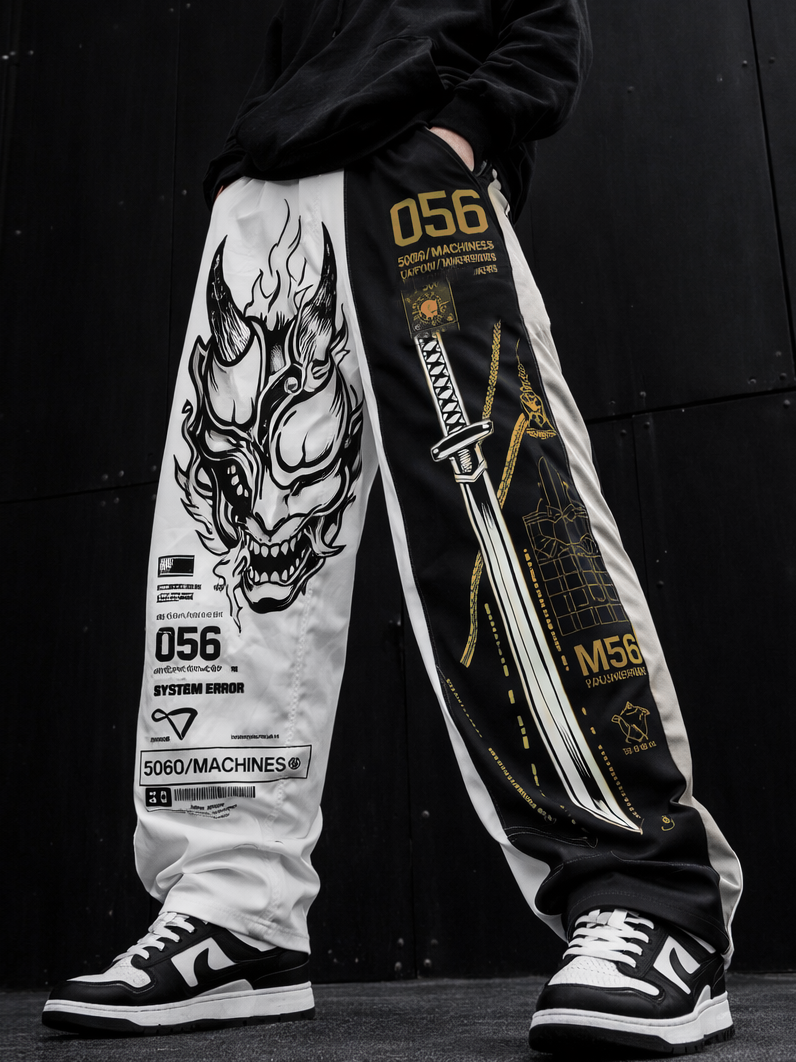 Techwear White Pants - NorseKin front view