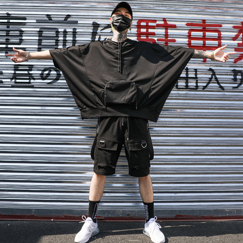Strapped Drawstring Black Shorts Pants - NorseKin detail view 5