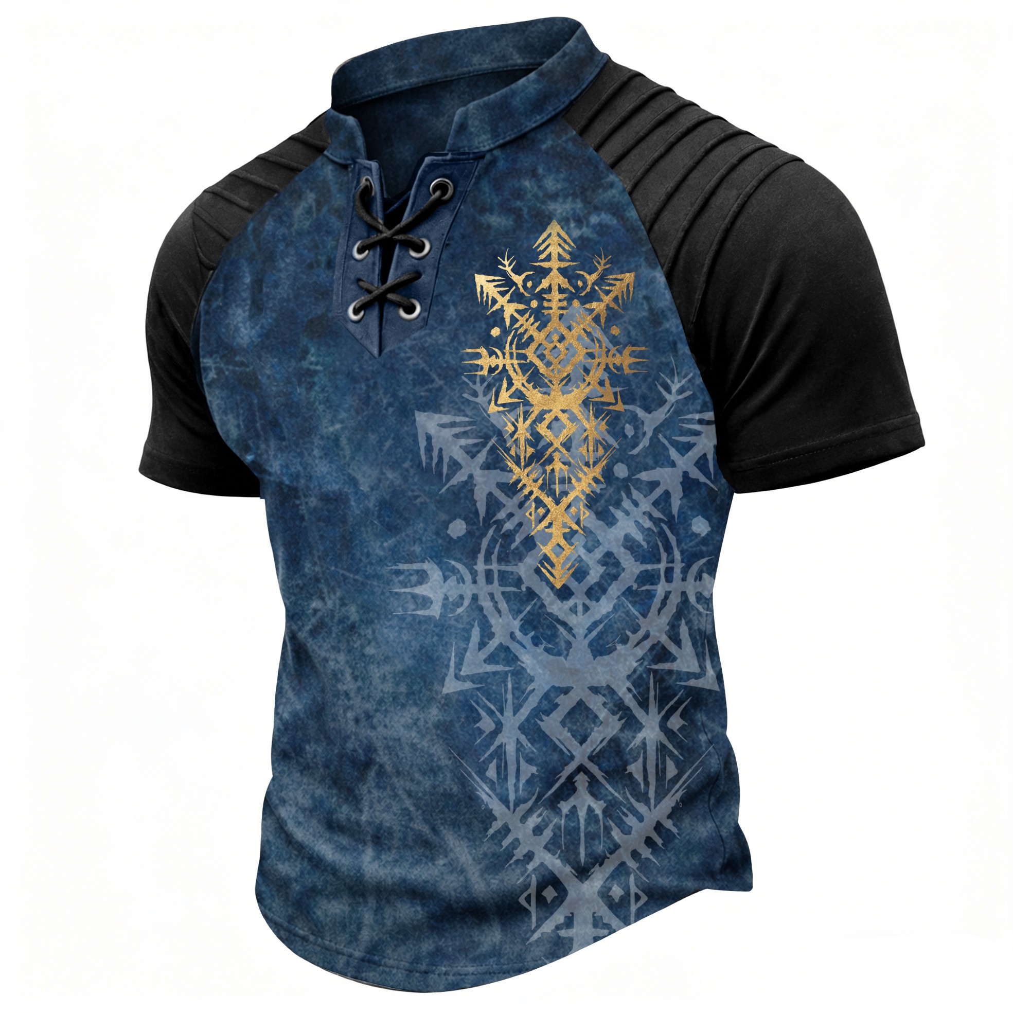 Norse Rune Blue T-Shirt - NorseKin front view