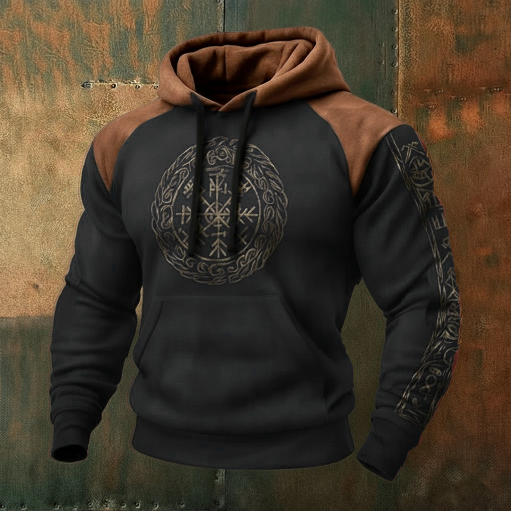 Vegvisir Compass Graphic Pullover Hoodie - NorseKin detail view 8