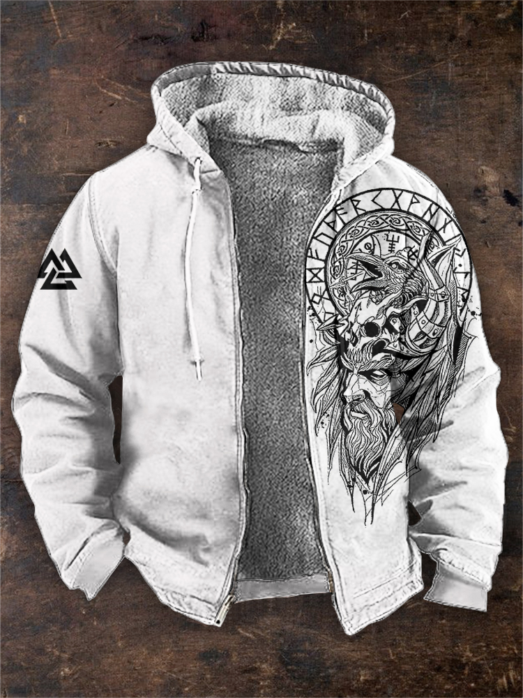 Viking Totem Full-Zip Sweatshirt - NorseKin detail view 2