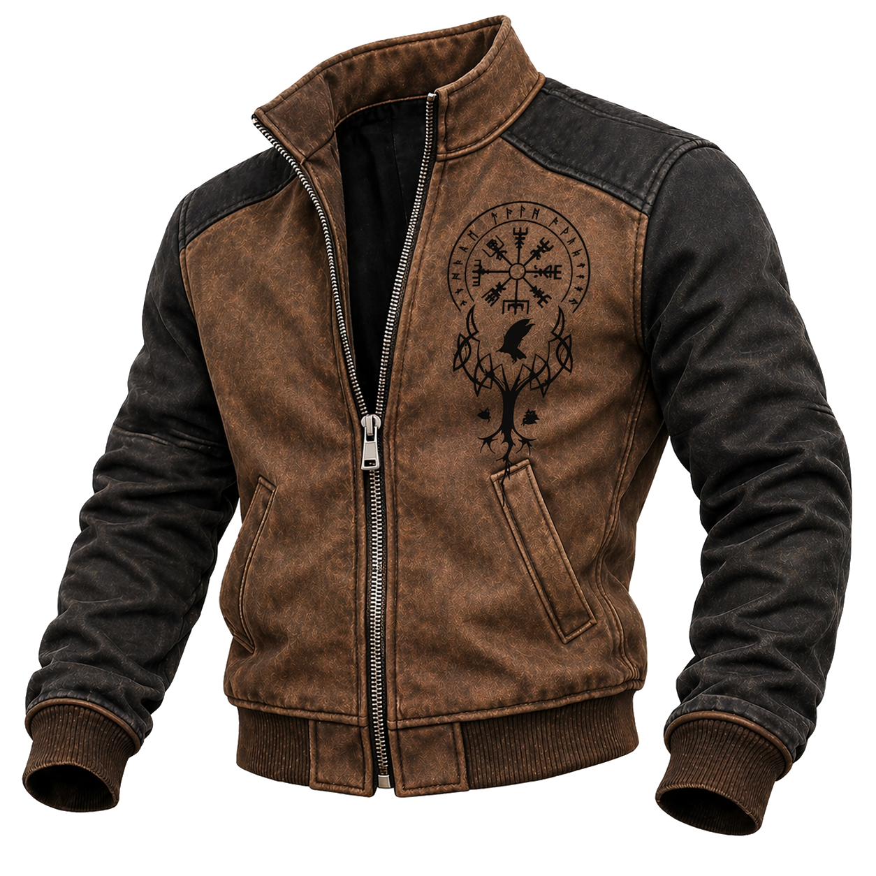 Raven Brown Jacket - NorseKin front view