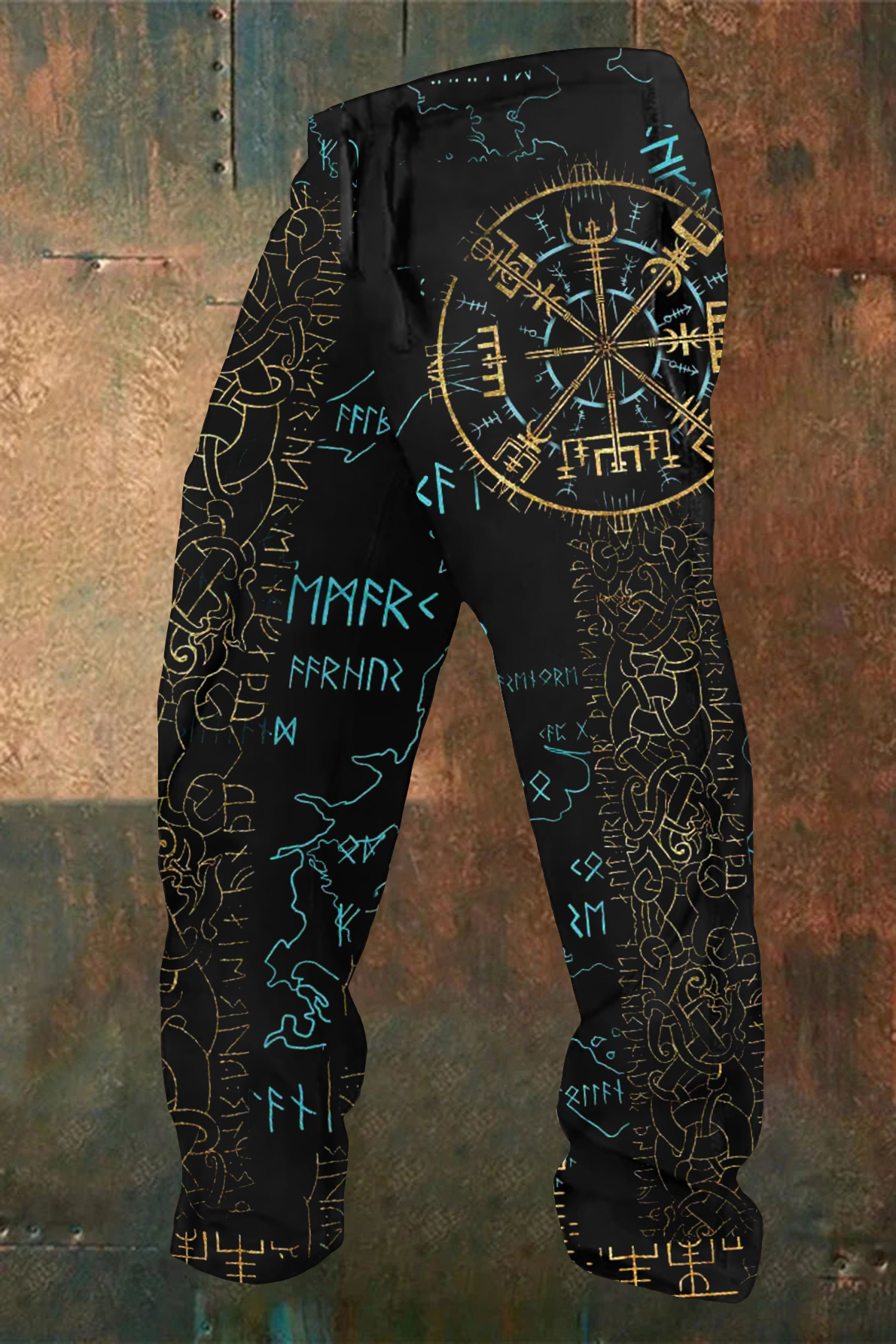 Vegvisir Rune Graphic Jogger Pants - NorseKin front view