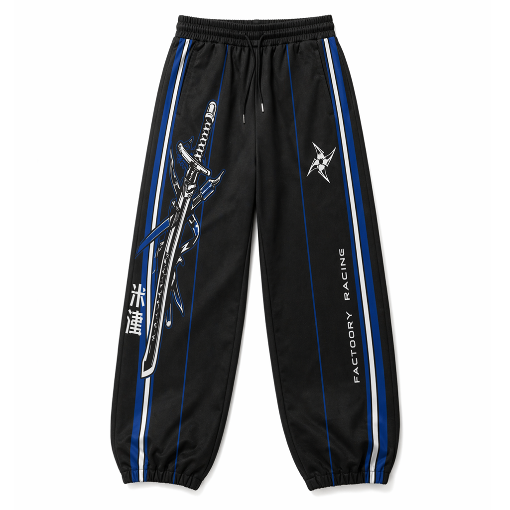 Techwear Blue Jogger Pants - NorseKin detail view 2