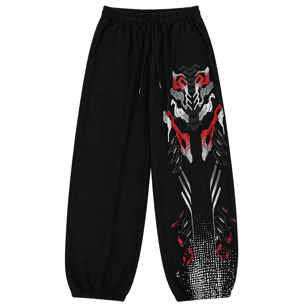 Techwear Black Jogger Pants - NorseKin detail view 2